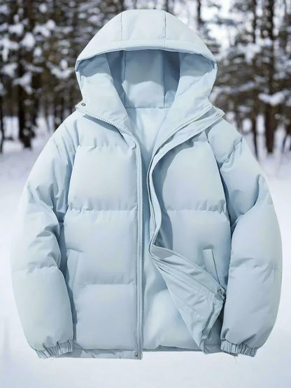Warme Daunenjacke Isoliert Gesteppt mit Kapuze