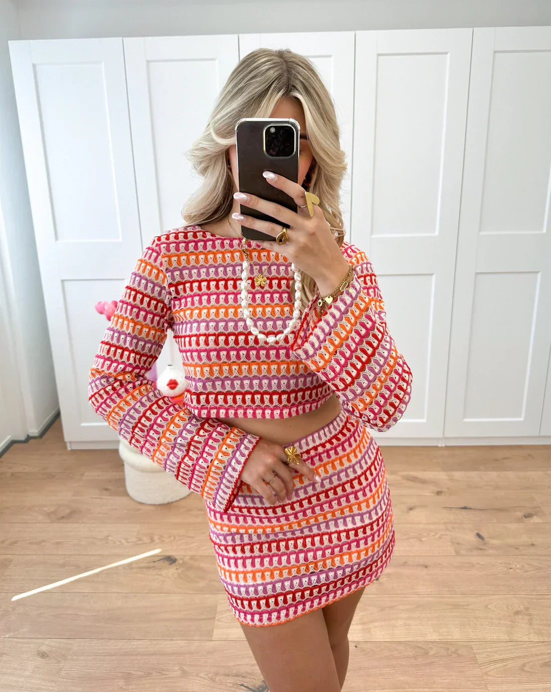 Damen Crop-Top Minirock Set Sommer - IdealeKleiden