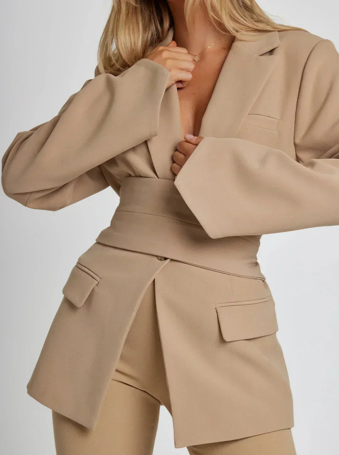 Aina Damen Blazer Elegant Lässig - IdealeKleiden