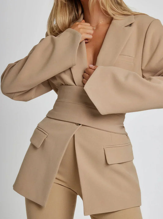 Aina Damen Blazer Elegant Lässig - IdealeKleiden