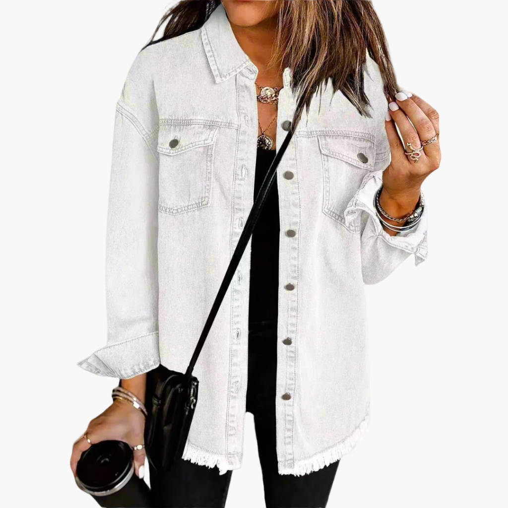 Lässige Vintage Jeansjacke Freizeit Alltag
