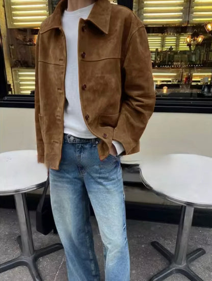 Stilvolle Lederjacke Vintage Look