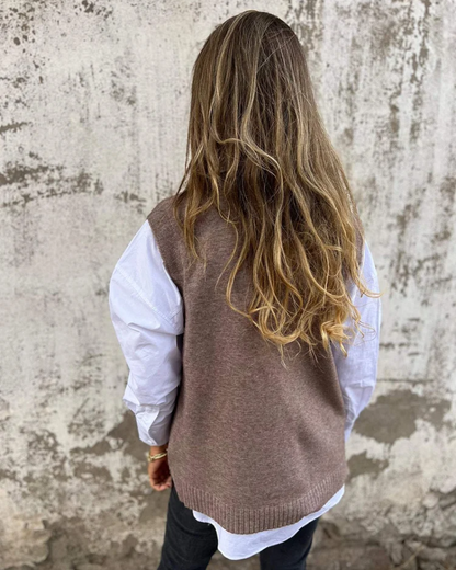 Weiche Strickweste Damen Pullover - IdealeKleiden
