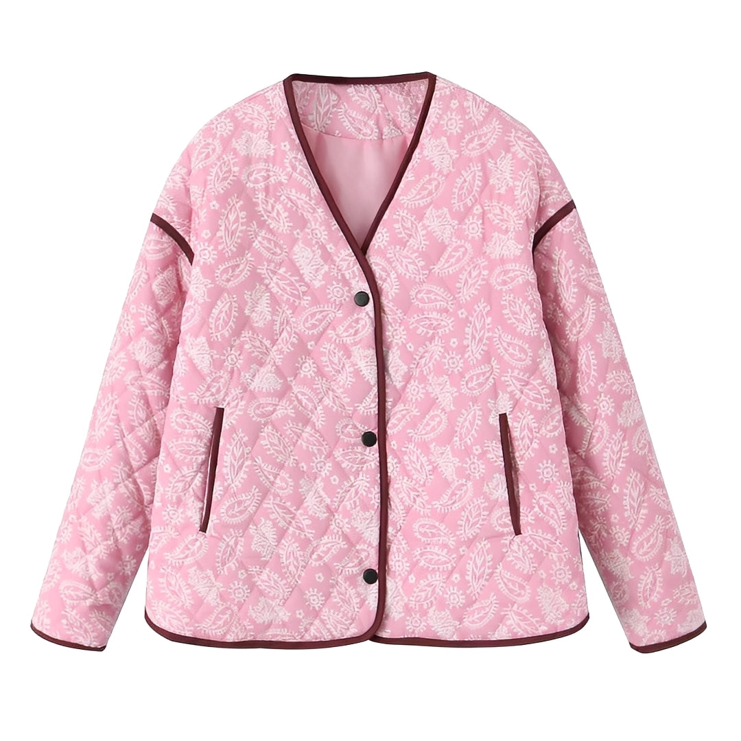 Stilvolle Patchwork-Jacke Frauen Trendy