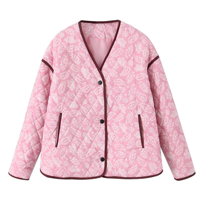 Stilvolle Patchwork-Jacke Frauen Trendy
