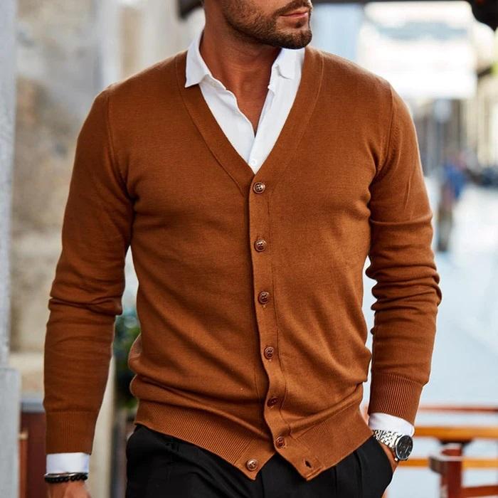 Herren Cardigan Jäger Stil