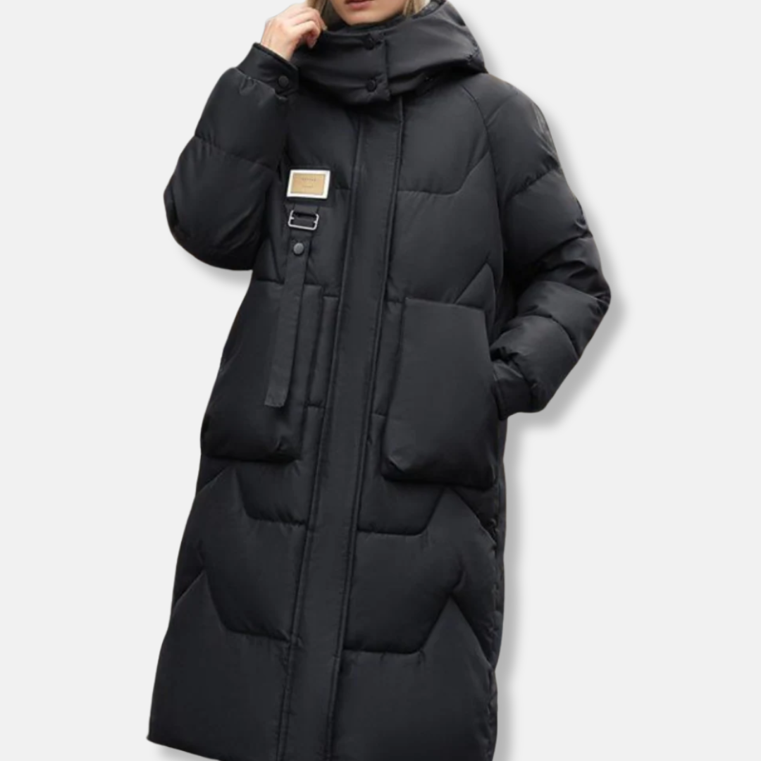 Große Damenkleid Entspannter Stil Maxi Lang - IdealeKleiden