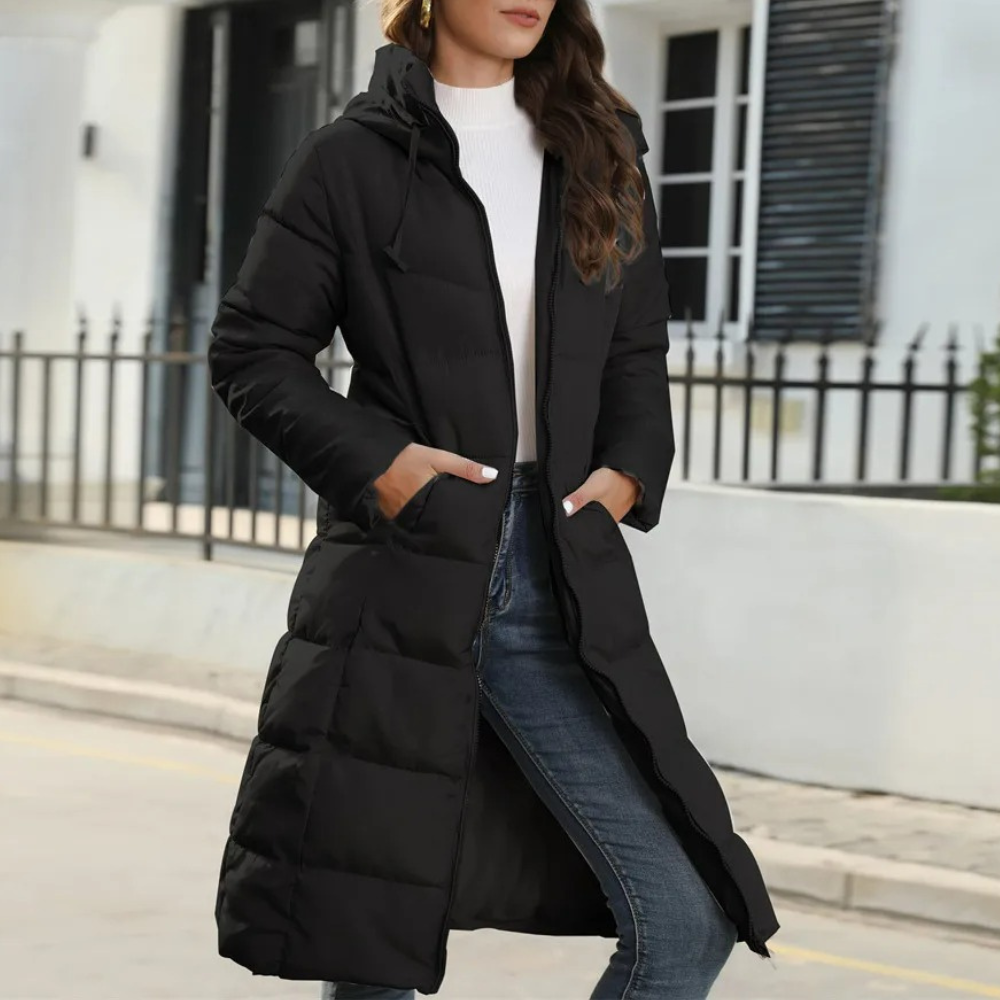 Winterparka Damen Lang Kapuze Warm