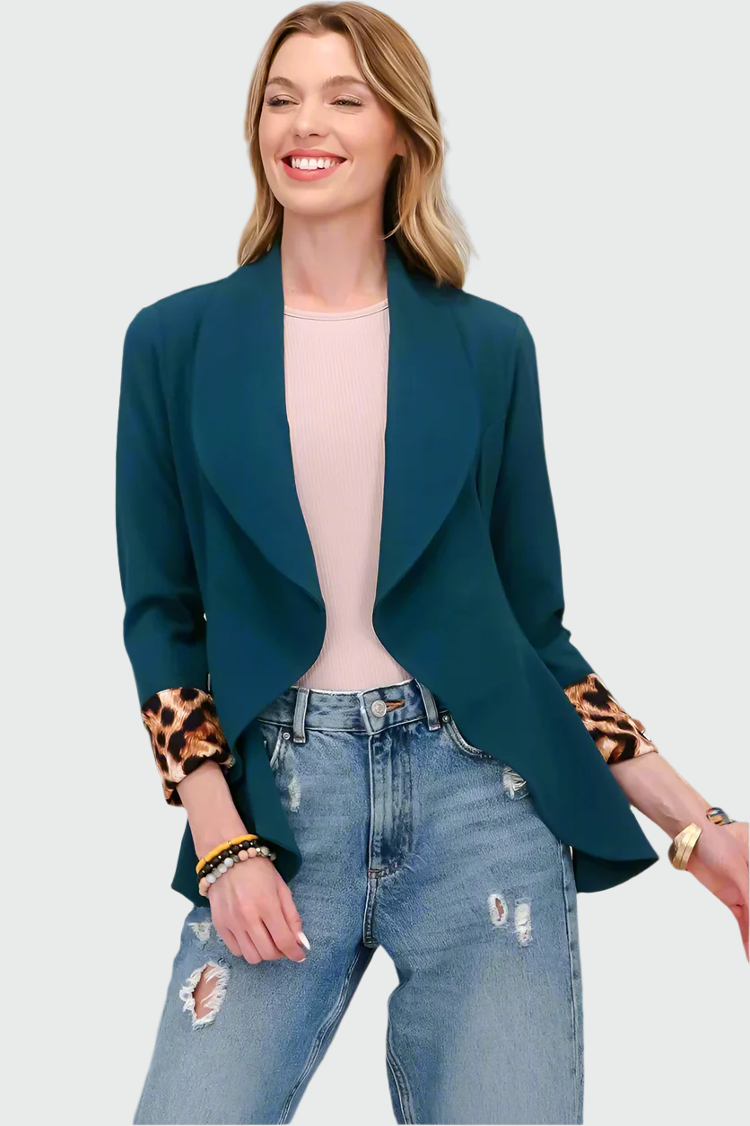 Stylisher Blazer mit Panther Muster