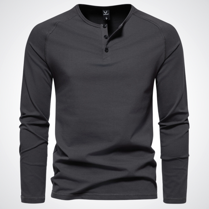 Herren T-Shirt Exklusiv Knopfverschluss Elegant