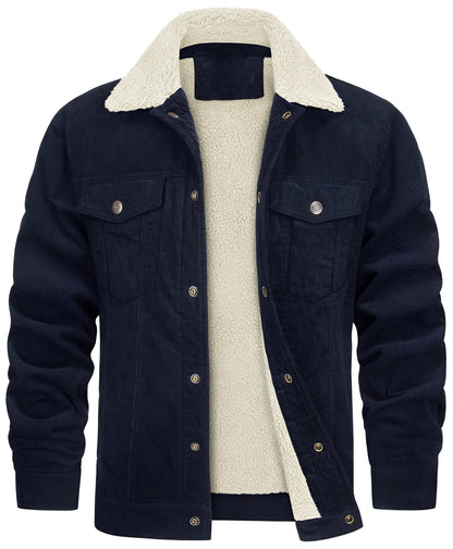 Herren Cordjacke Bequem Plüsch