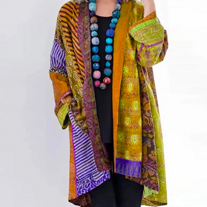 Herbstjacke Bunt Muster Damenjacke Maravilla
