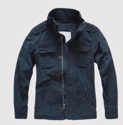 Modische Jeansjacke Regular Fit Knopfverschluss