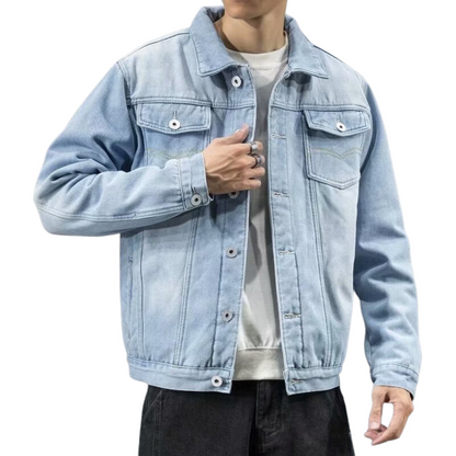 Herren Winterjacke Denim Warm