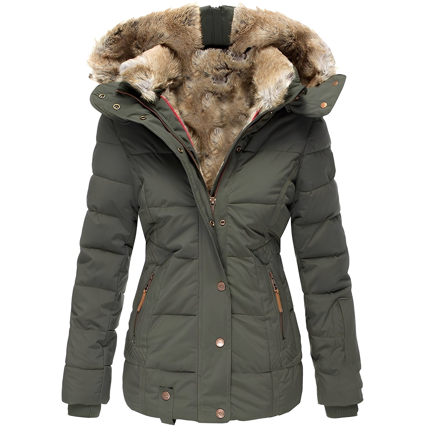 Elegante Damenjacke mit Pelzcollar