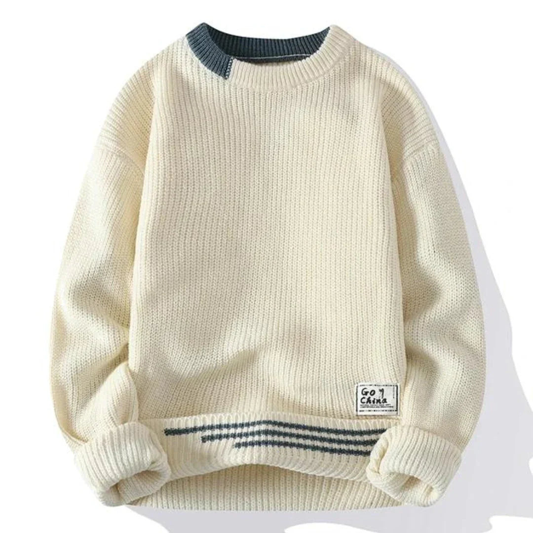 Weicher Strickpullover Herren Casual