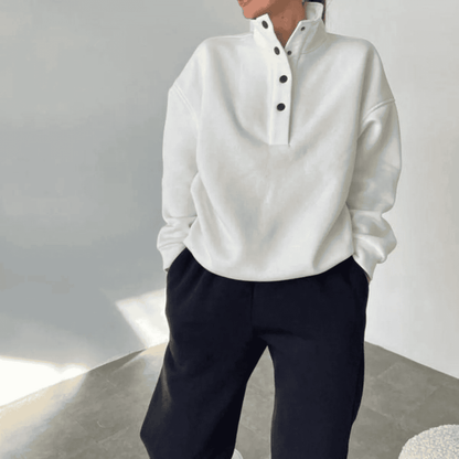 Sportliche Damen Trainingshose mit Stehkragen