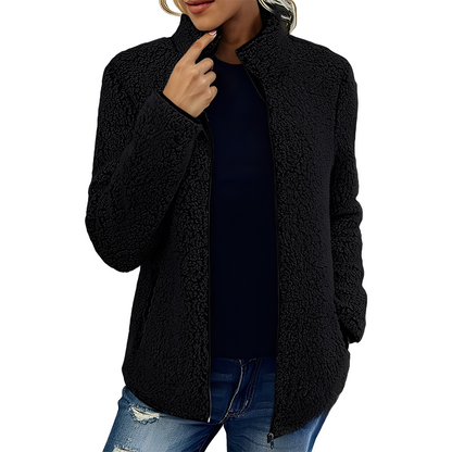 Moderne Damen Fleecejacke Warm Und Stylish