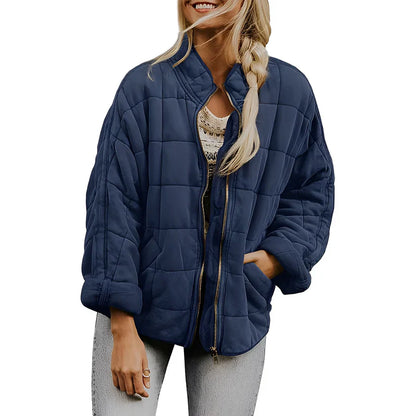 Damen Steppjacke Mit Taschen Warm
