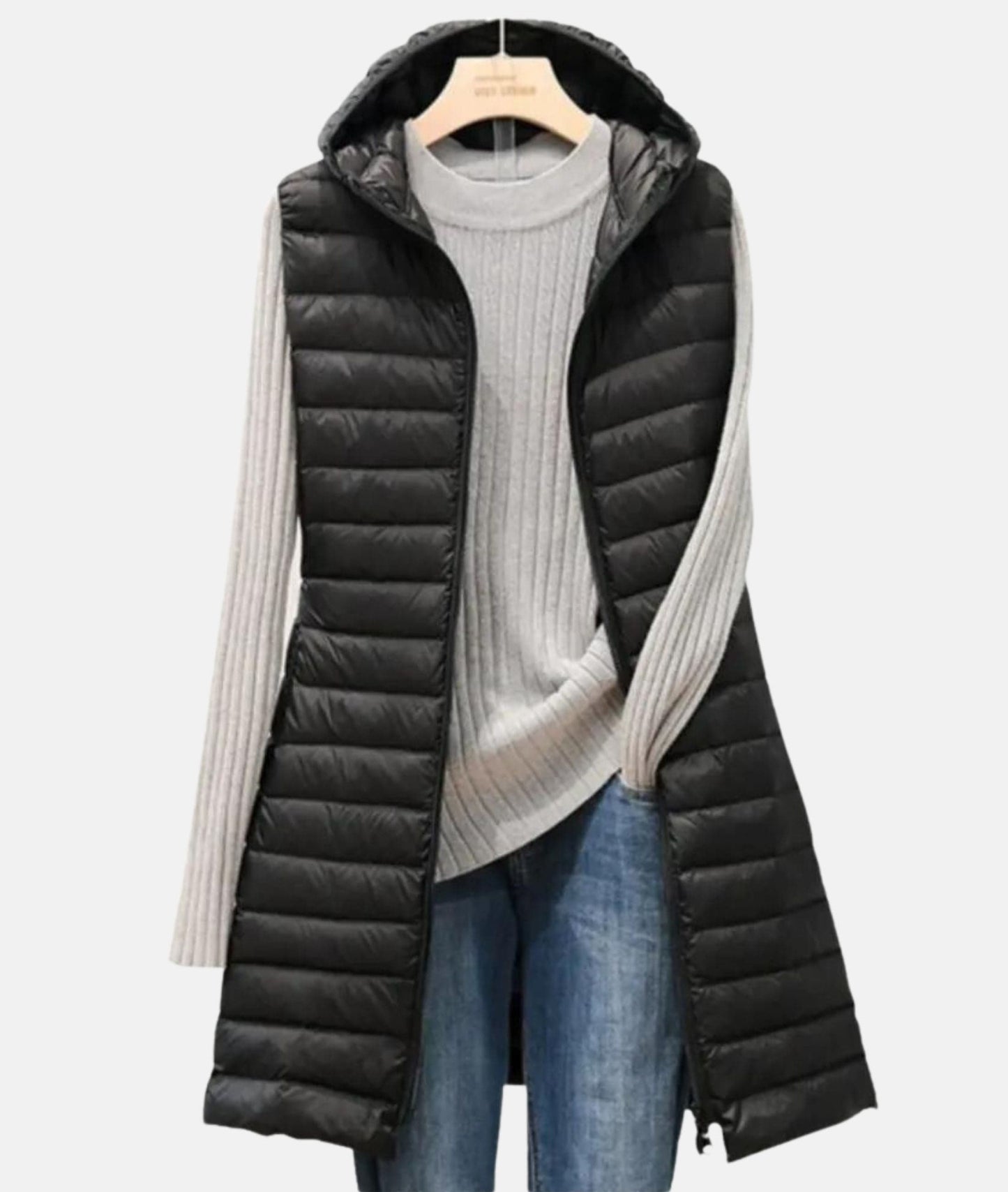 Lange Winterjacke Leicht Isoliert Modern