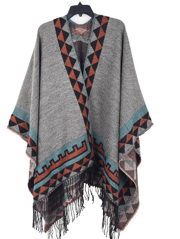 Stilvoller Gestrickter Poncho Warm & Bequem - IdealeKleiden