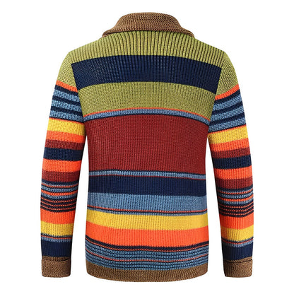 Modische Rollkragenpullover Farbenfroh Design - IdealeKleiden