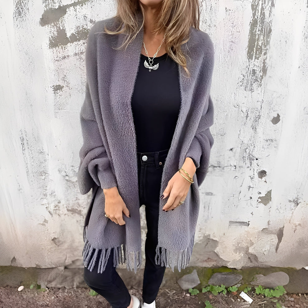 Mode Damenjacke Lockere Strickoptik