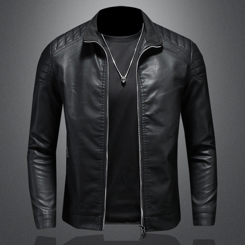 Modische Lederjacke Slim Fit Herren