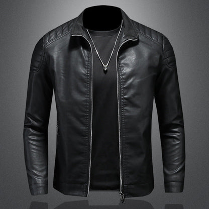 Modische Lederjacke Slim Fit Herren