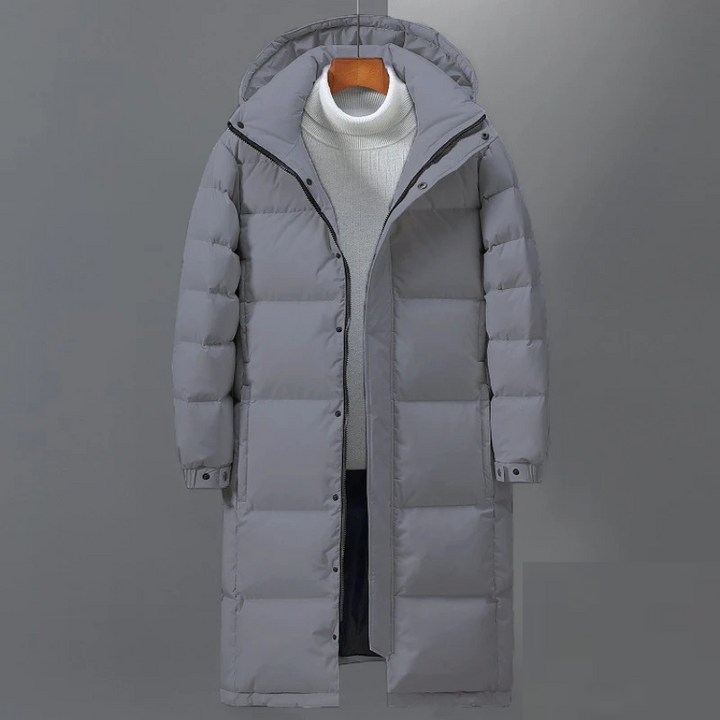 Herren Wintermantel Lang Kapuze Warm