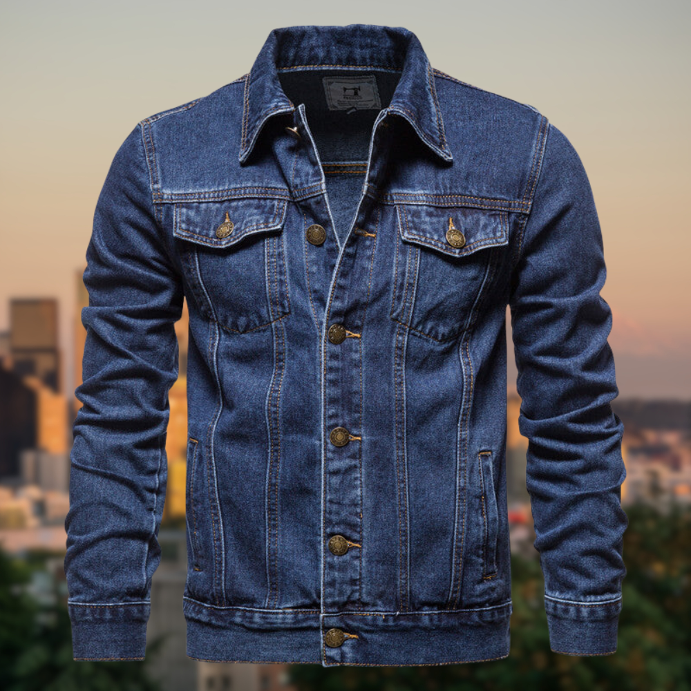 Moderne Jeansjacke Klassisches Stylish Design
