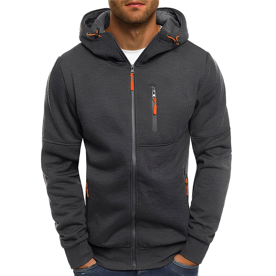 Herren Fleecejacke Warm Kapuze Modern