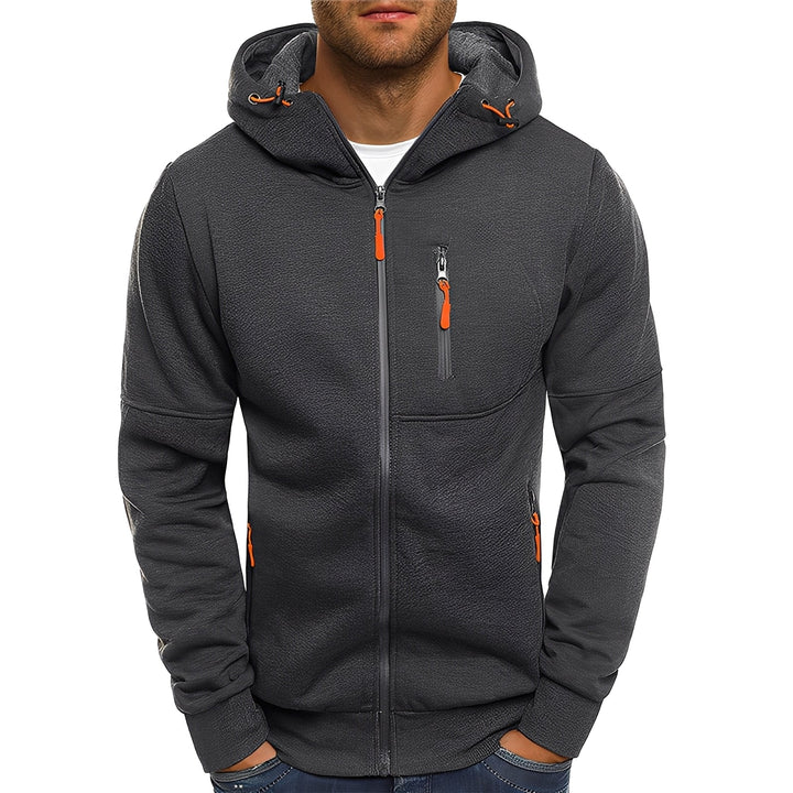 Herren Fleecejacke Warm Kapuze Modern