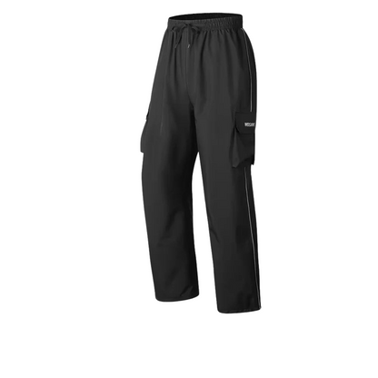 Herren Regenjacke Motorrad Wasserdicht Reflexschwarz