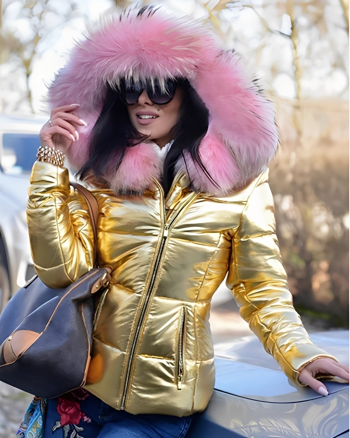 Damen Daunenjacke Warm Isoliert
