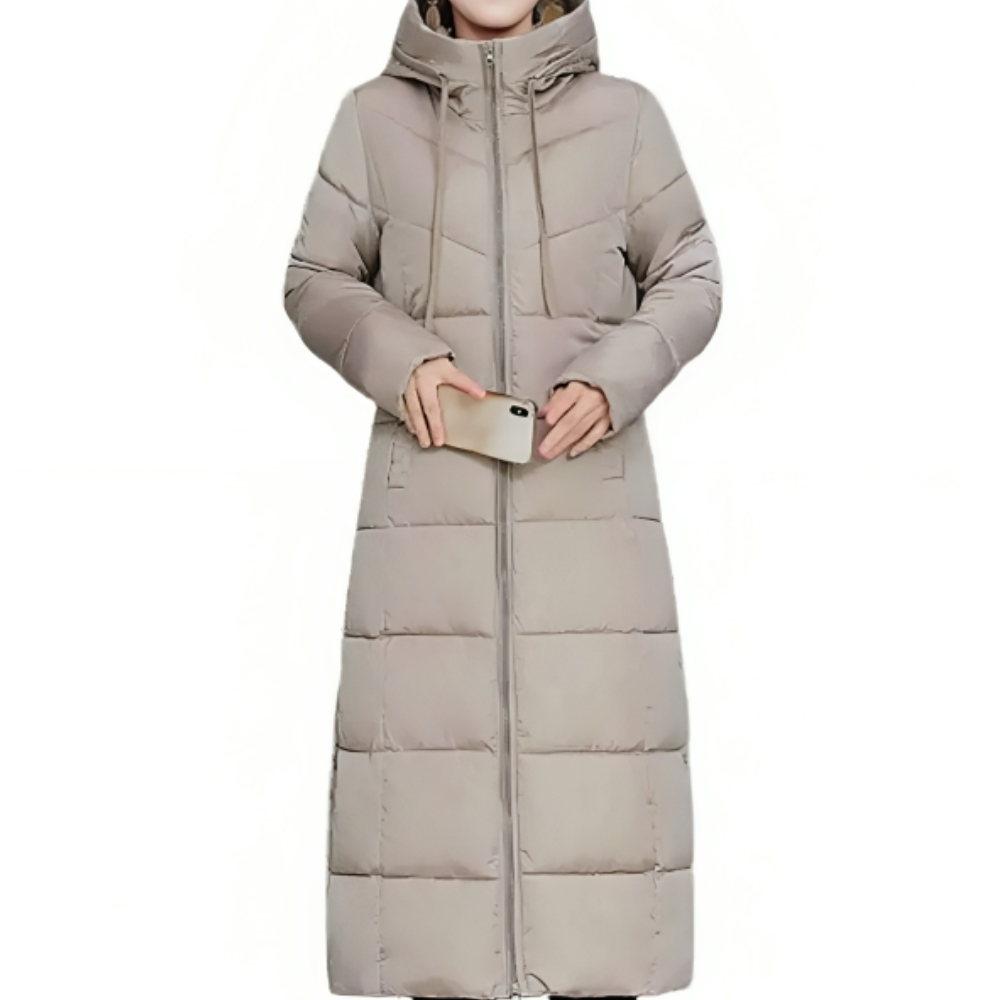Wintersteppjacke Damen Lang Kapuze Herbst - IdealeKleiden