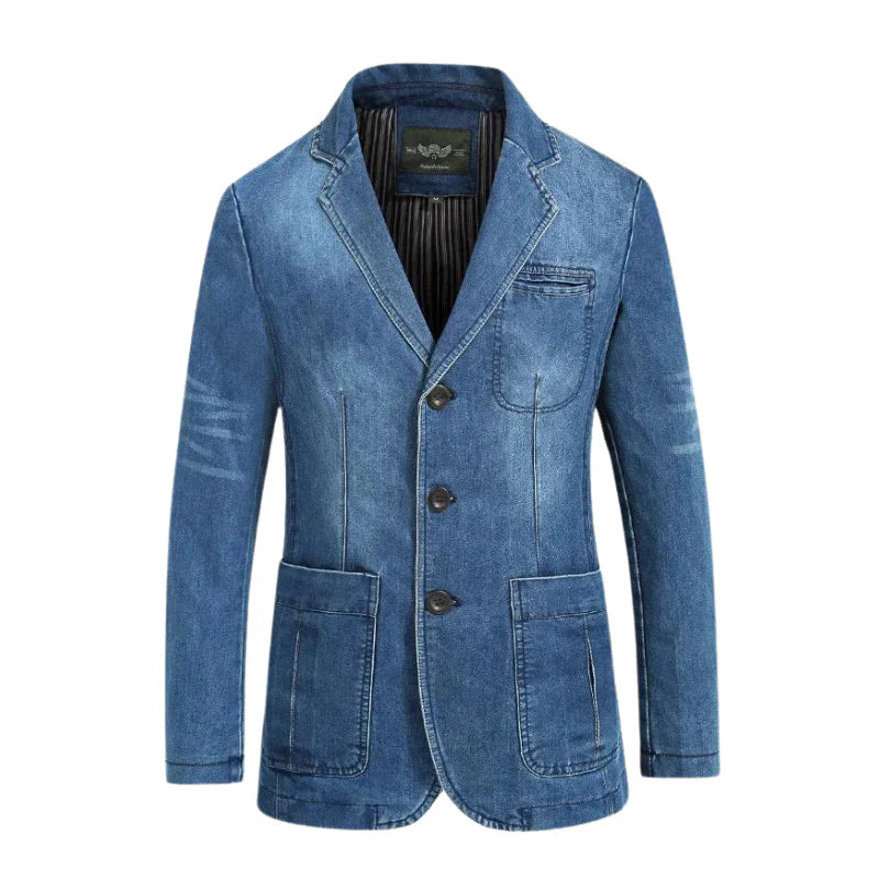 Herren Denim Blazer Moderne Baumwolle