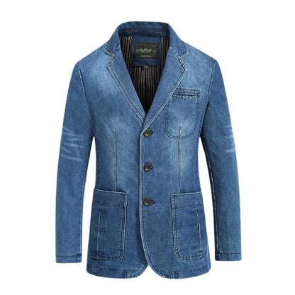 Herren Denim Blazer Moderne Baumwolle