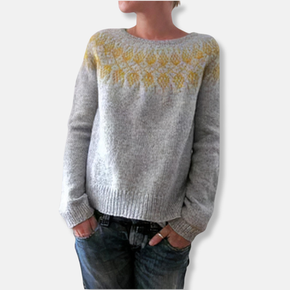 Wolle Pullover Rundhals Nordisch Relaxed Fit