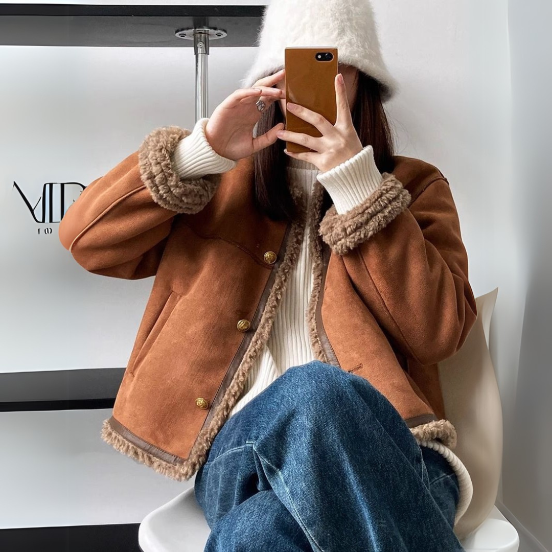 Elegante Winterjacke Damen Stilvoll Warm - IdealeKleiden
