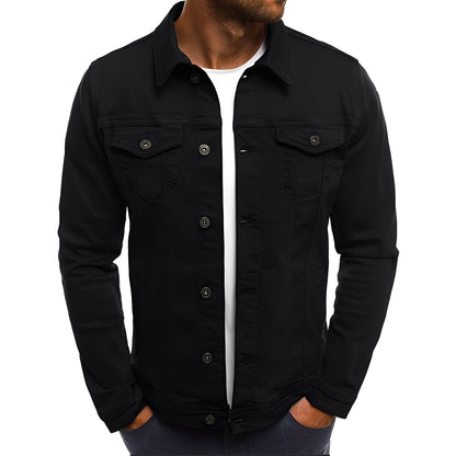 Männer Denimjacke Modern mit Taschen