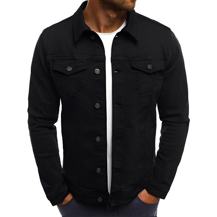 Männer Denimjacke Modern mit Taschen
