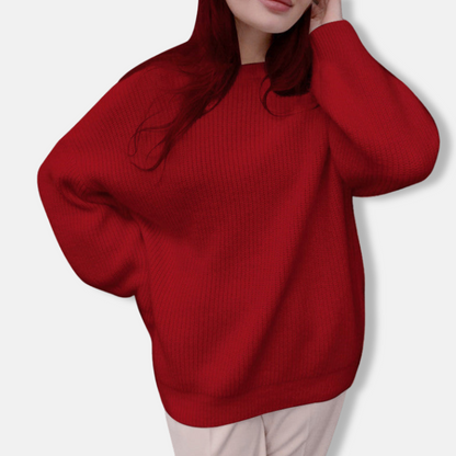 Weiche Strickkleid Übergröße Langärmlig