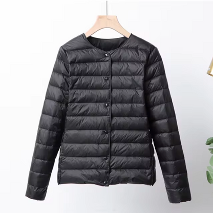 Leichte Damenjacke | Wasserdichte Pufferjacke Ohne Kragen