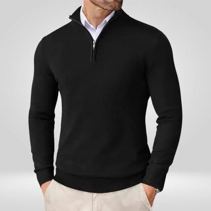 Herren Pullover Slim Fit Reißverschluss