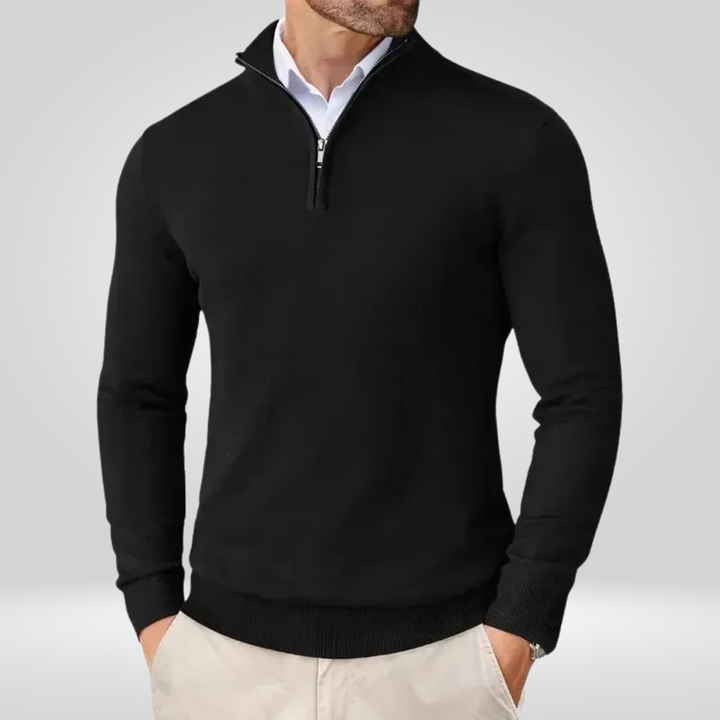 Herren Pullover Slim Fit Reißverschluss