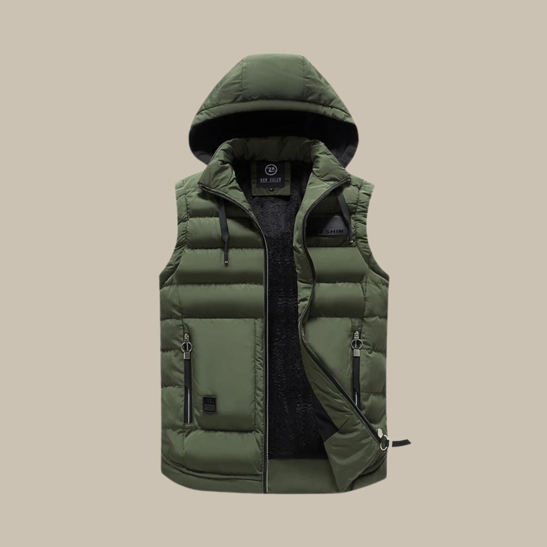 Stylische Herrenweste Warm Kapuzenjacke