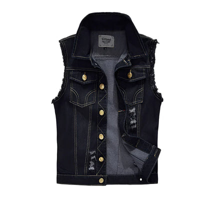 Herren Jeansweste Retro Style mit Taschen