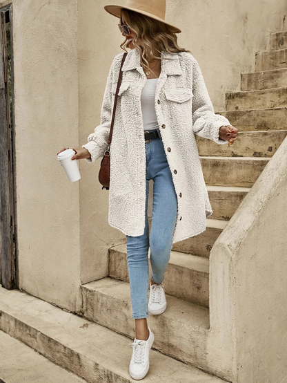 Eleganter Wollmantel Damen Luxus