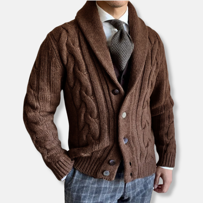 Strickjacke Wollmischung Klassisch Schnitt mit Knöpfen